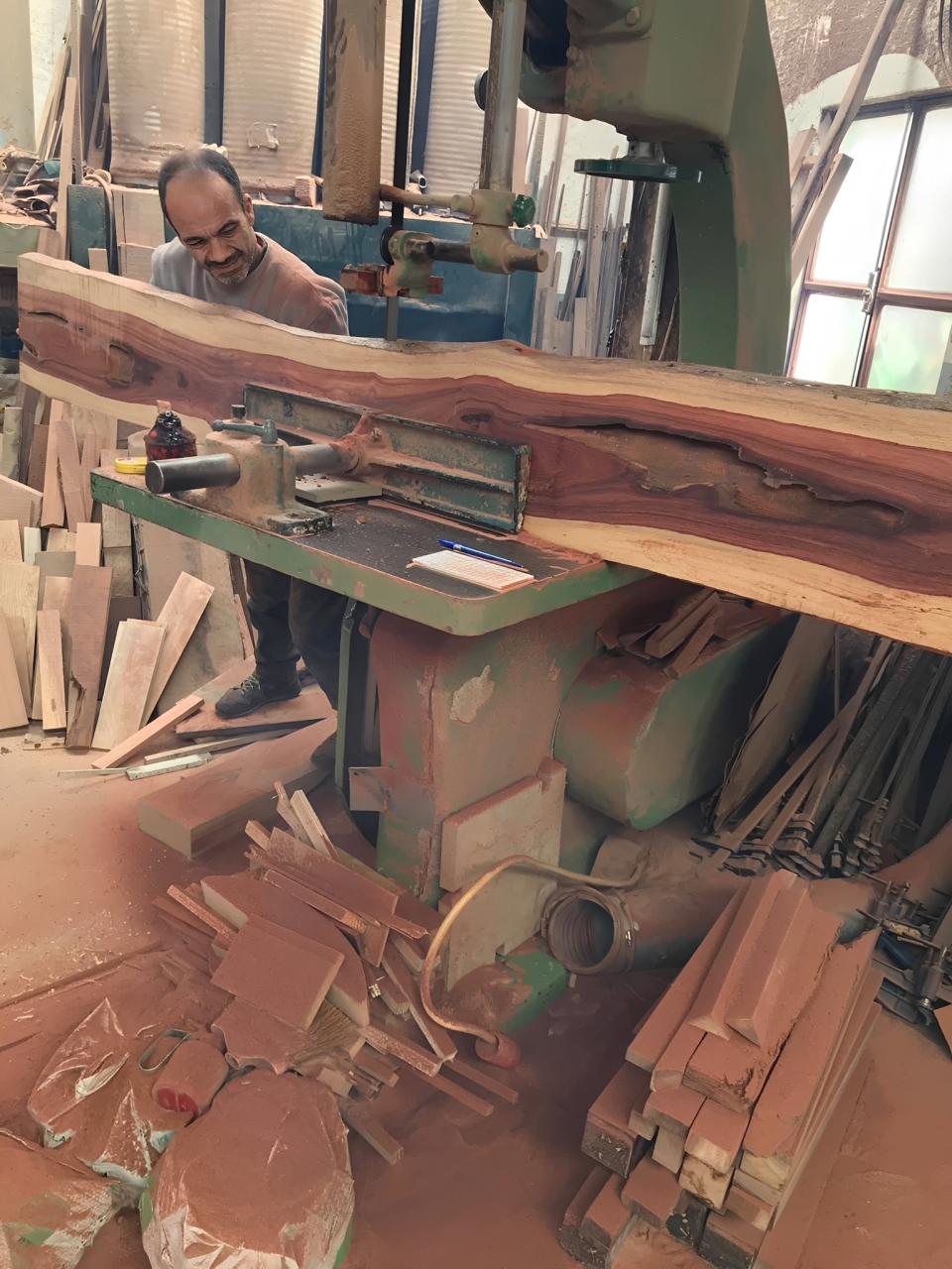 Trabalho artesanal em madeira